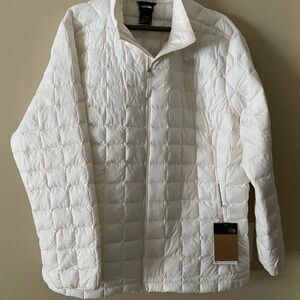 The North Face Women's Thermoball Eco Quilted White Puffer Jacket 3X NEW W/tag
